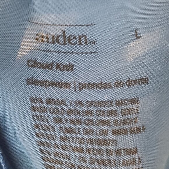Auden NWT Pants Cloundwear Sleepwear ajama Pants Blue Women's Size L - Picture 7 of 7